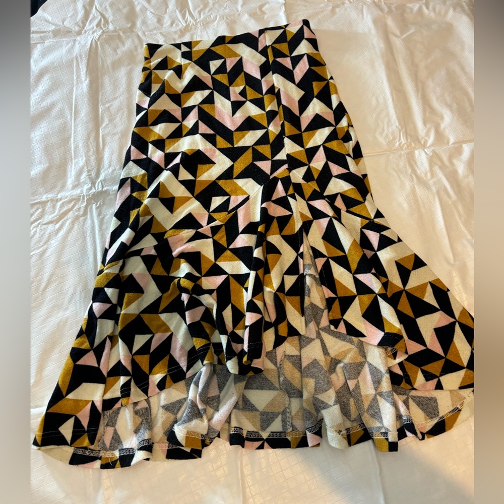 Maeve Geometric Maxi Skirt - Black, Pink, Gold